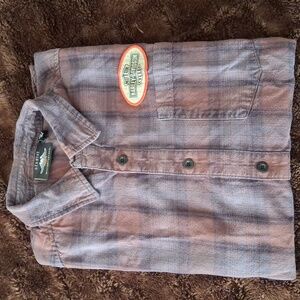 Harley-Davidson Men's Casual Plaid Shirt - Brown and Gray XL